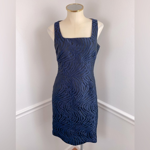 Banana Republic Dresses & Skirts - BANANA REPUBLIC Blue Black Sleeveless Career Sheath Dress | Size 4